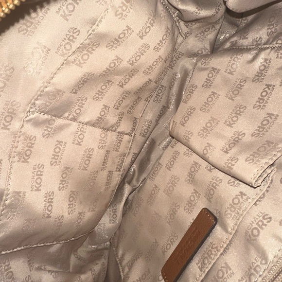 Michael Kors Fulton Camel Brown Leather Satchel Shoulder Bag Handbag - Picture 7 of 7